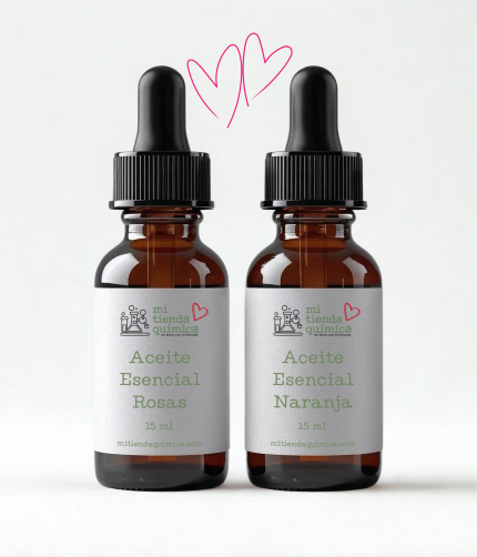 aceites esenciales de rosas y naranja de 15 ml